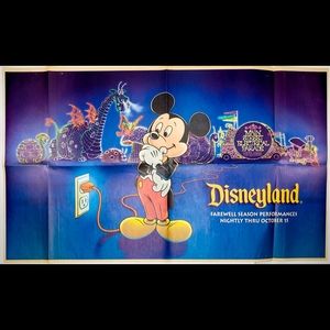 Vintage 90s 1996 DLR Disneyland Farewell to Main Street Electrical Parade Poster